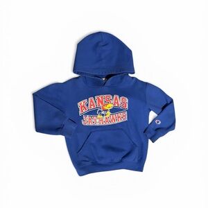 Champion Kansas Jayhawks Hoodie Youth 4/5 🔵🔴🏀